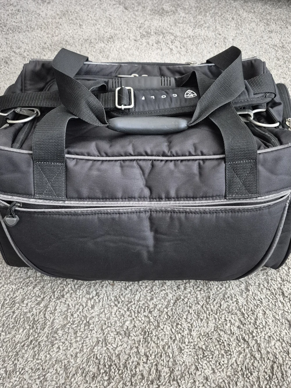Nike Golf Miller Lite Vintage Duffle Bag Black Travel Gym Luggage Shoulder Strap